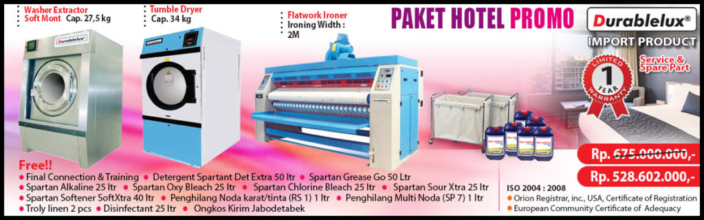 Paket Mesin Laundry Hotel 
