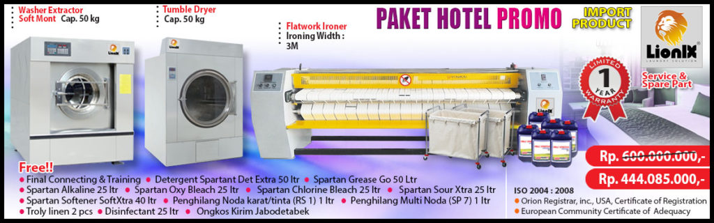 paket mesin laundry hotel