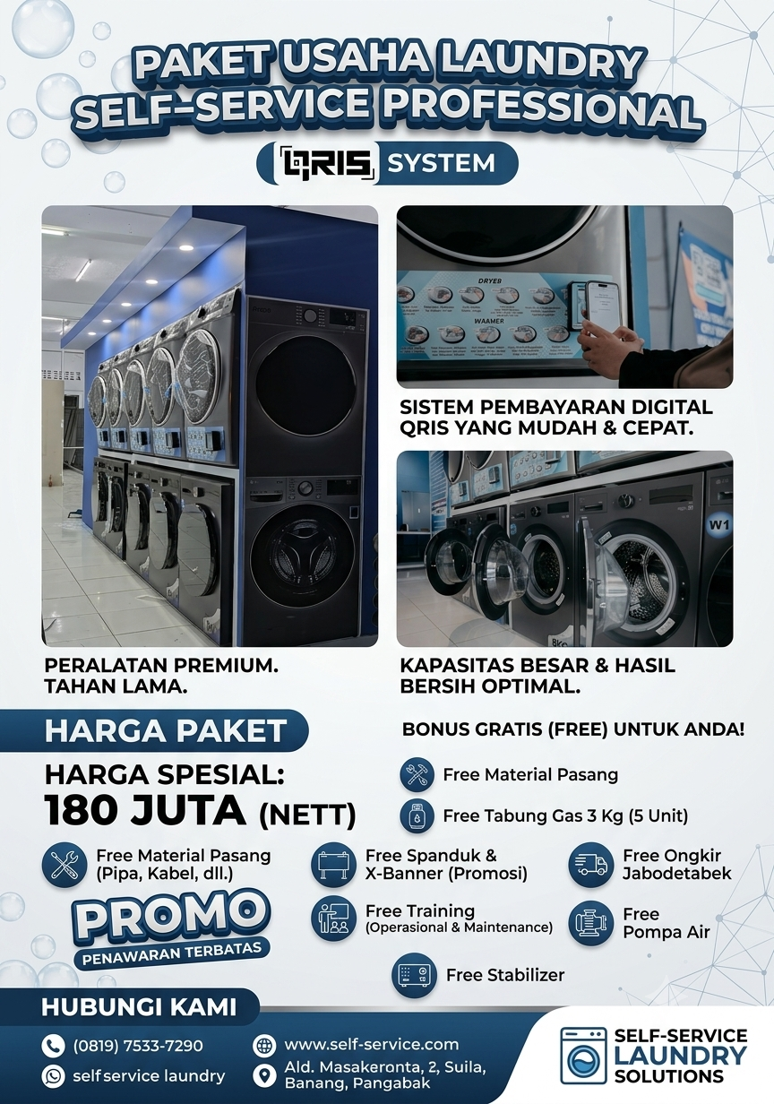 paket laundry qris 5 stack